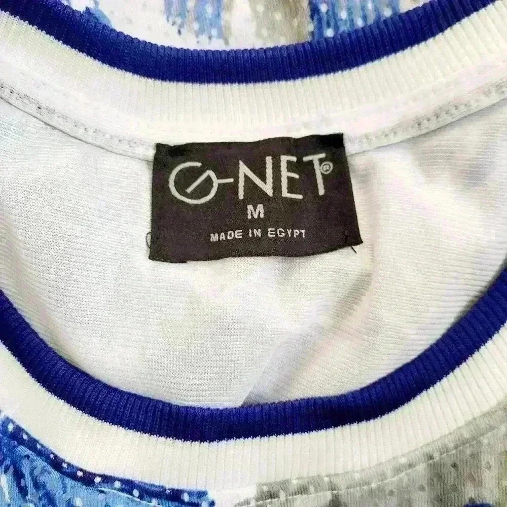 G Net Blue, White and Gray Tropical Men's Jersey tank size M - Picture 7 of 8